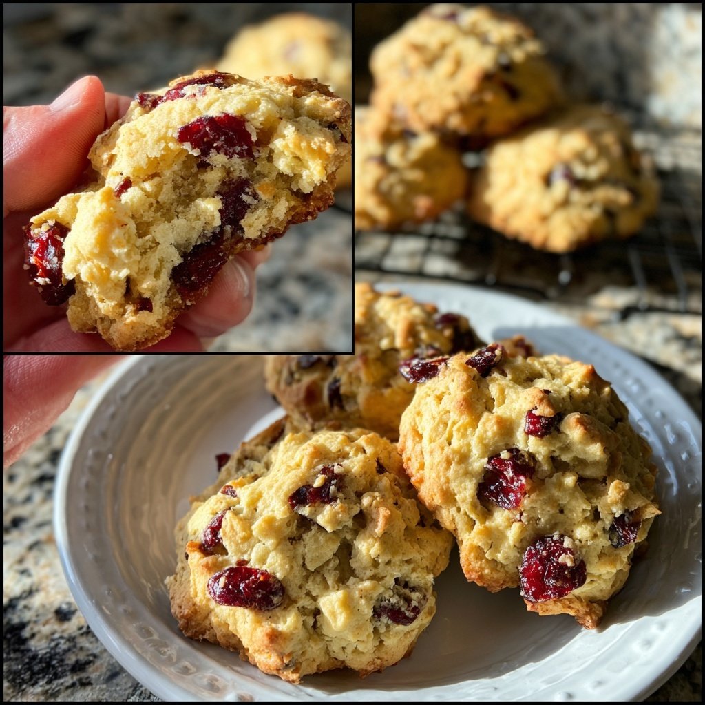 Cookies mit weißer Schokolade und Cranberries