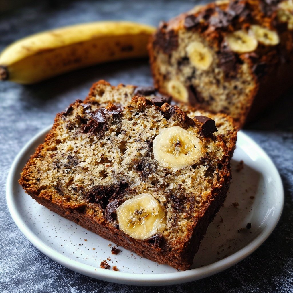 Bananenbrot mit Schokostückchen