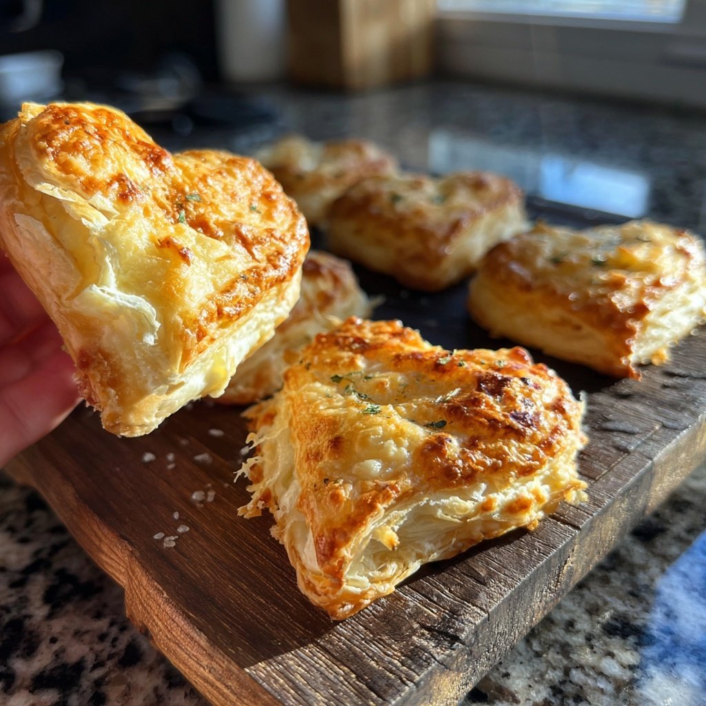 Blätterteig-Herzen mit Ziegenkäse