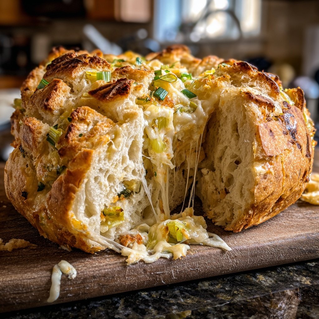 Zupfbrot Mit Lauch Und Käse