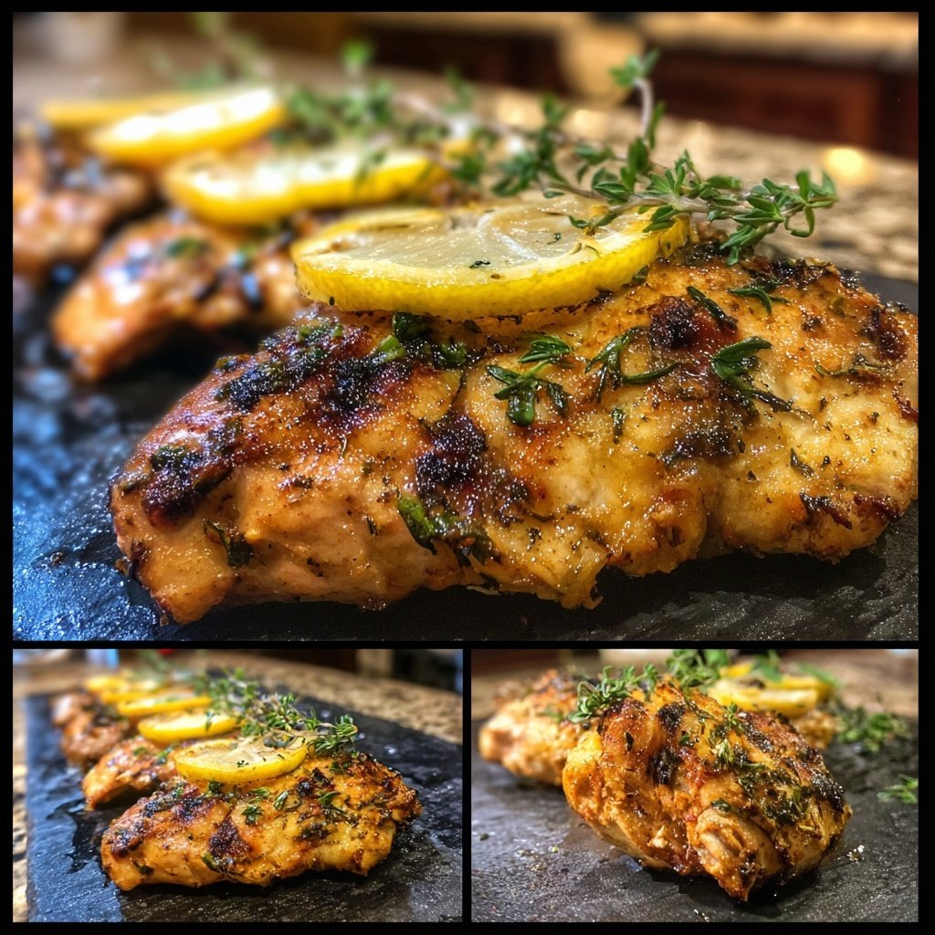 Gegrilltes Zitronen Thymian Hähnchen